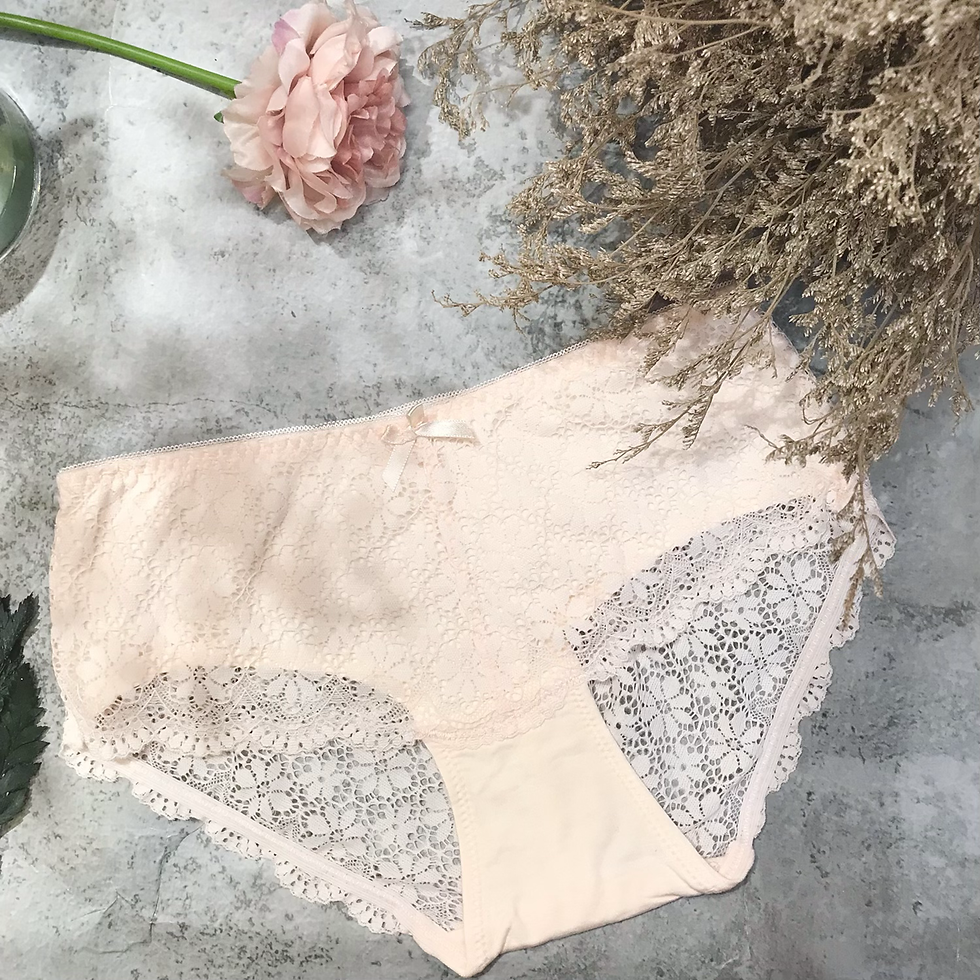 縮圖：中腰大細花花蕾絲內褲medium rise panty