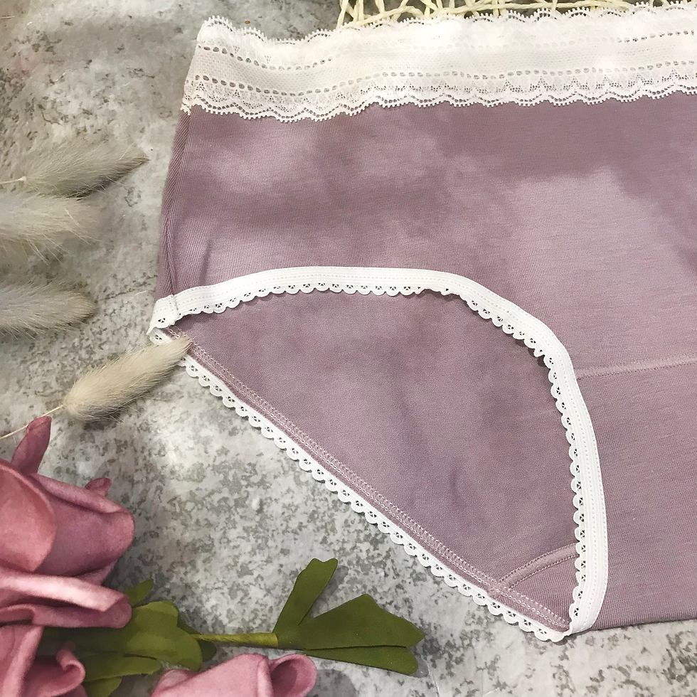 縮圖：中低腰透氣精梳棉小波浪Laces內褲medium to low rise panty