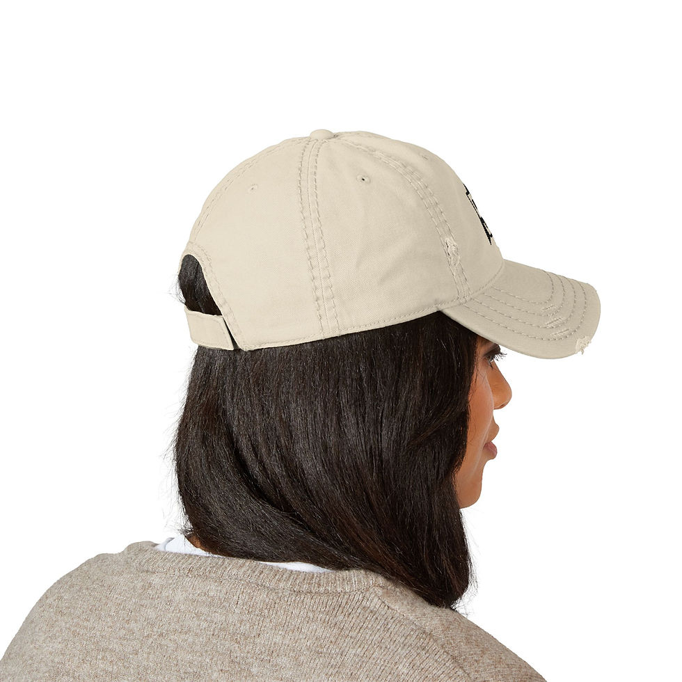 Thumbnail: 50 Year Logo Distressed Dad Hat (Embroidery - Black & White)
