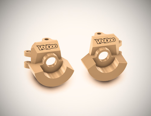 Right and Left Brass Knuckles for Wizard TKO-10 Straight Axles