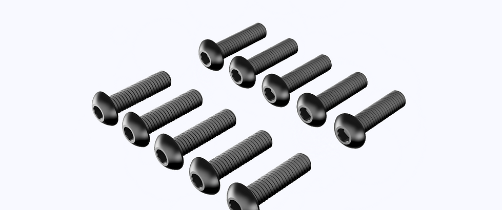 M3 x 0.5 x 12mm Button Head Screws (10 pack)