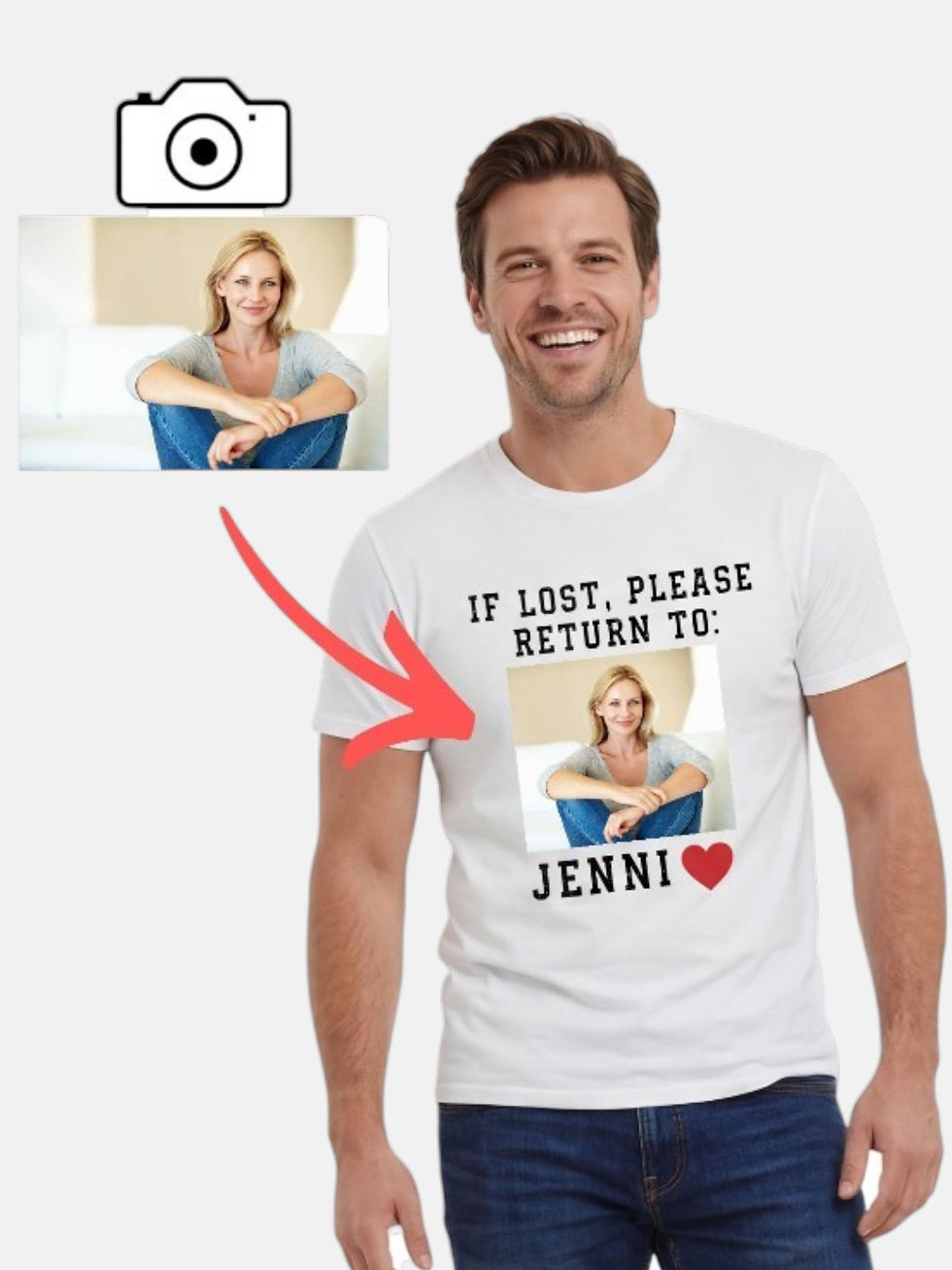Thumbnail: If Lost please return to: cotton  T-shirt
