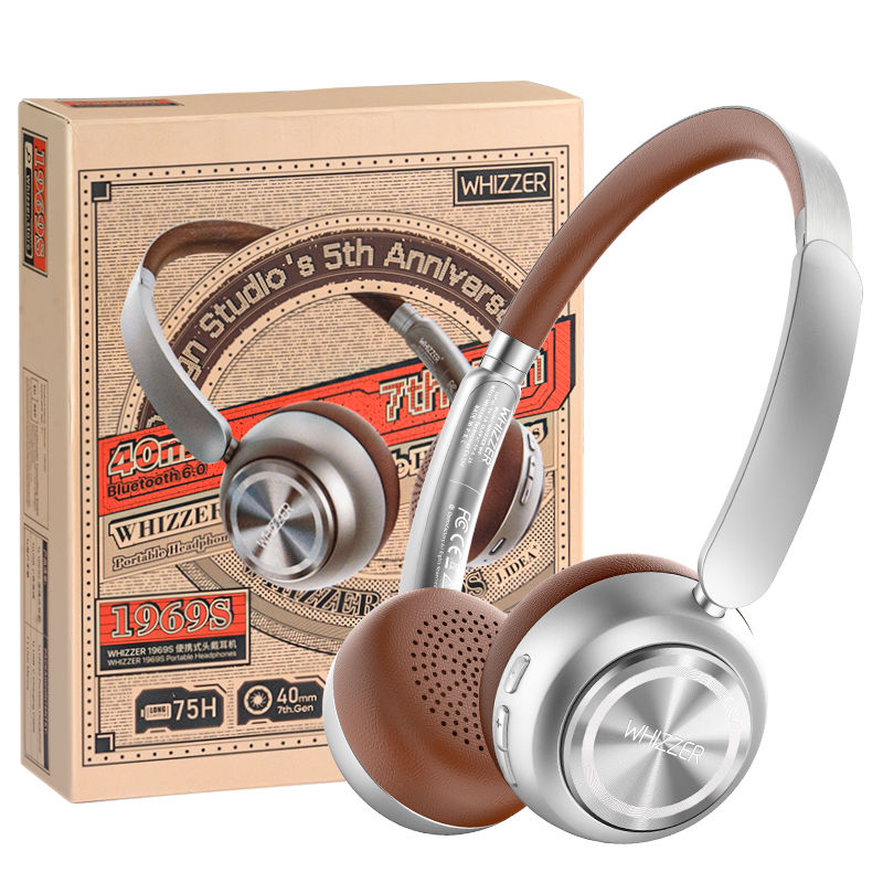 Thumbnail: WHIZZER 1969S Wireless Headphones Bluetooth 6.0 ANC Over Ear Headset Deep Bass S