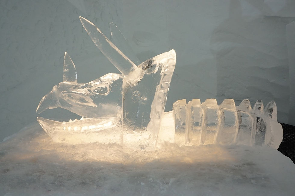 Sculpture igloo neige et glace
