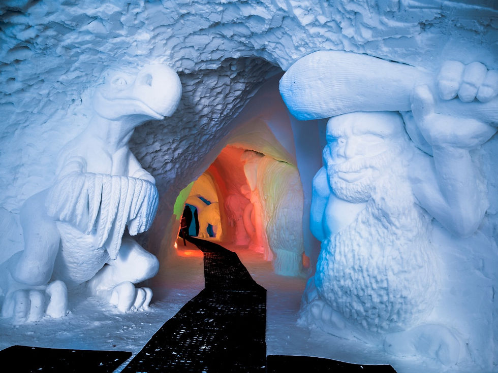 Sculpture igloo neige et glace
