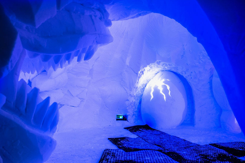 Sculpture igloo neige et glace