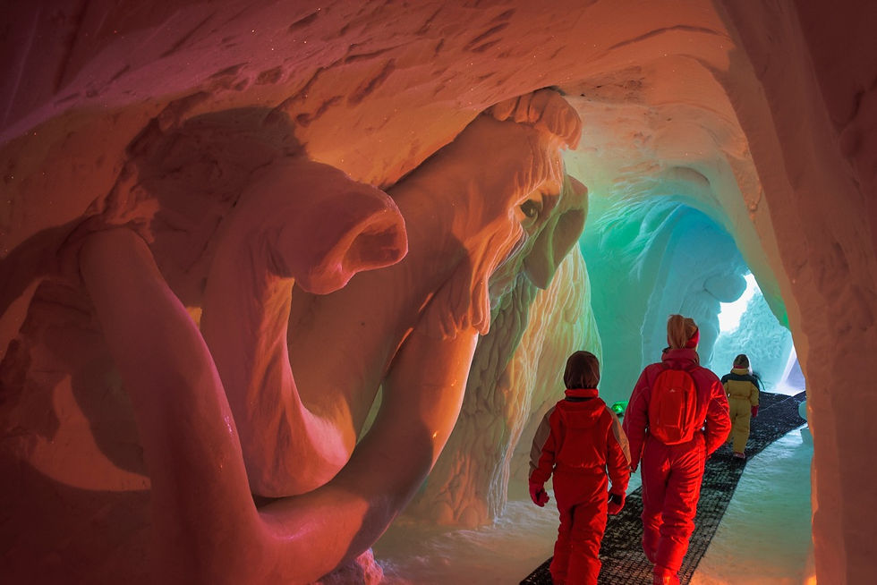 Sculpture igloo neige et glace