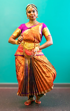 Indian classical dance class at Narthaki Dance Academy, Bristol.