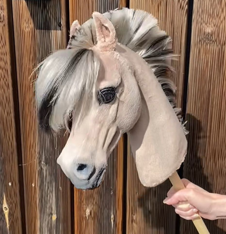Handcrafted Fjord Hobby Horse with realistic details, and poseable ears