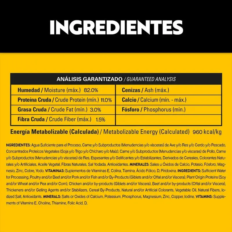 Miniatura: PEDIGREE HIGH PROTEIN ALIMENTO HÚMEDO PERROS ADULTOS CARNE Y POLLO 85 GR