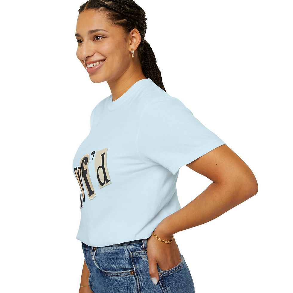 Thumbnail: IVF’d Ransom Letter Logo Tee –Comfort Colors, IVF Tee, Infertility Awareness
