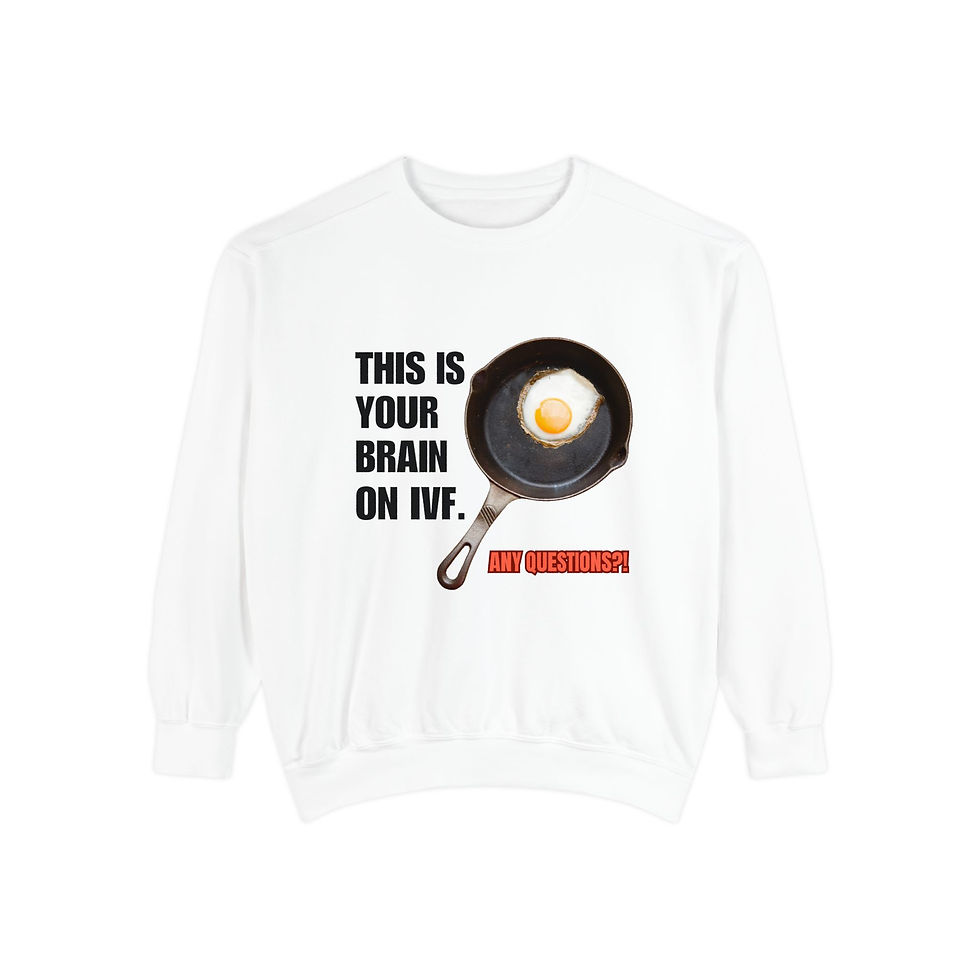 Thumbnail: Brain on IVF, Unisex Sweatshirt, IVF Awareness Apparel, Funny IVF Gifts