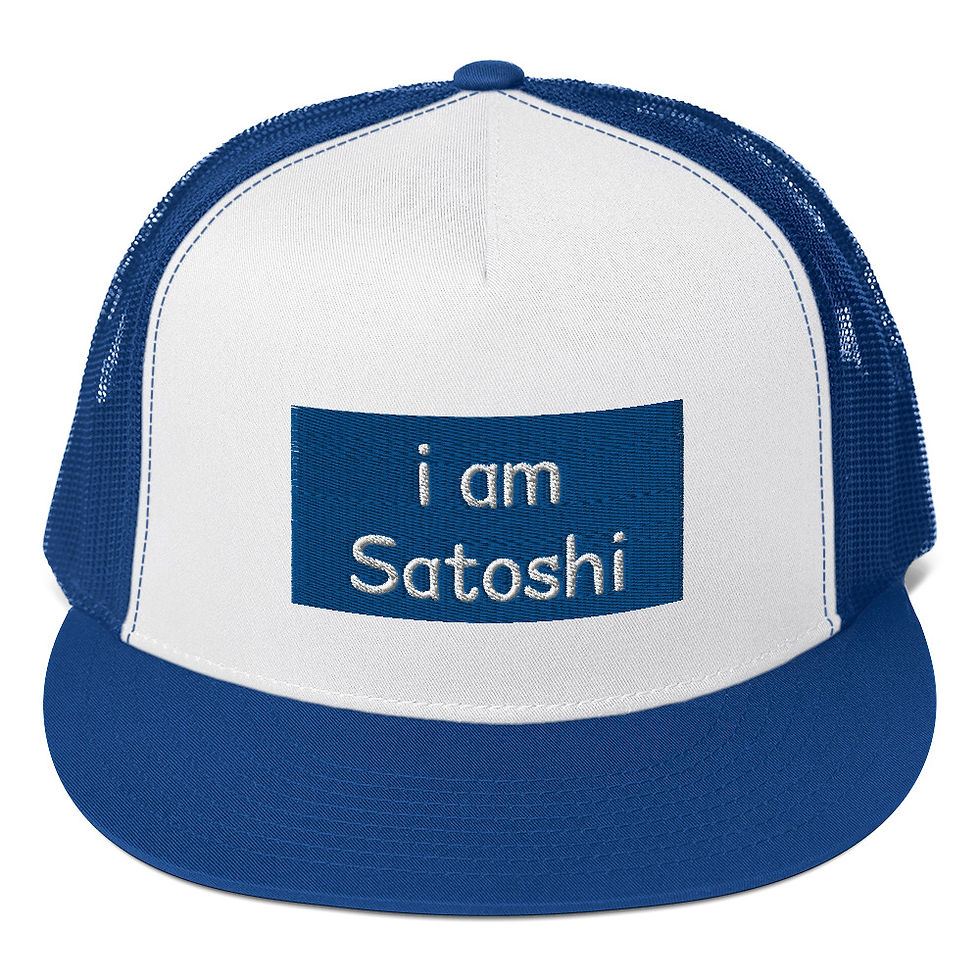 Thumbnail: i am Satoshi in Blue Trucker Cap