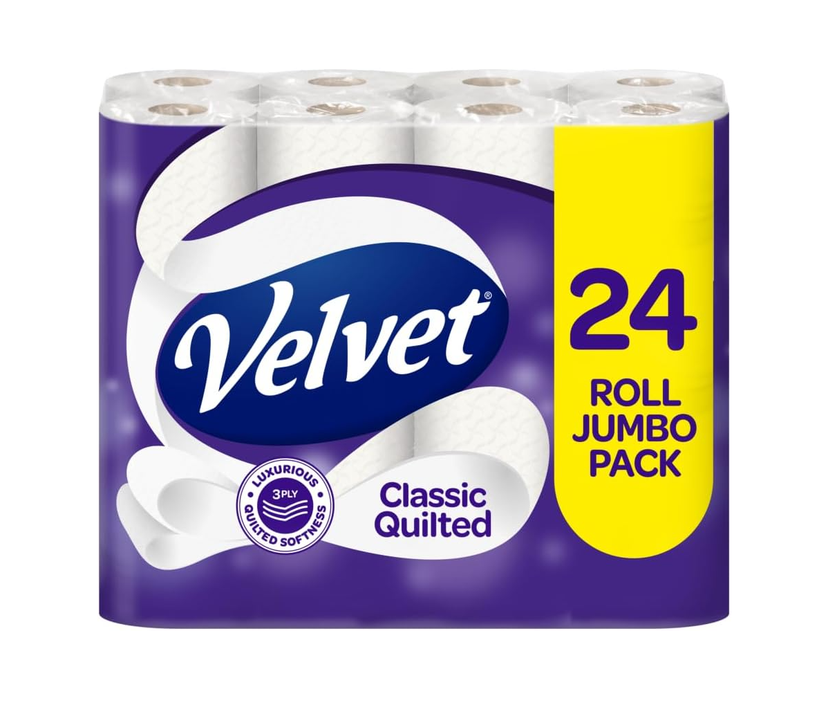 Velvet Classic Quilted Toilet Tissue 24 Rolls