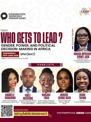 RWAMREC at the LEAP Africa Dissemination Webinar: Engaging Men as Accountable Allies for Women's Political Leadership