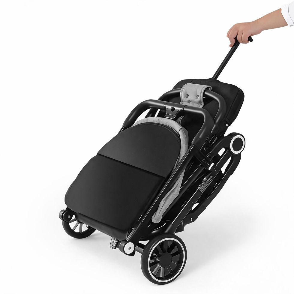 Thumbnail: Light Grey Travel Pushchair