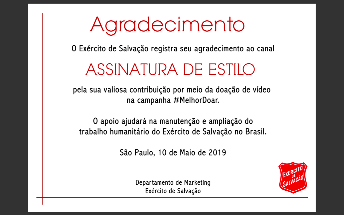 Campanha #MelhorDoar