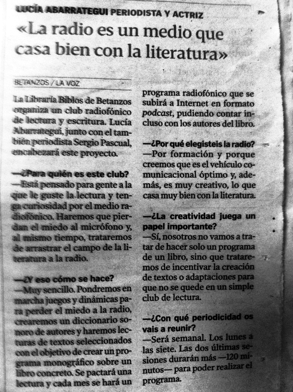 Curso de radio y literatura