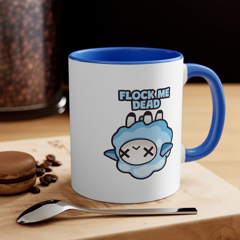 Thumbnail: Ceramic Mug - Flock Me Dead (Blue)