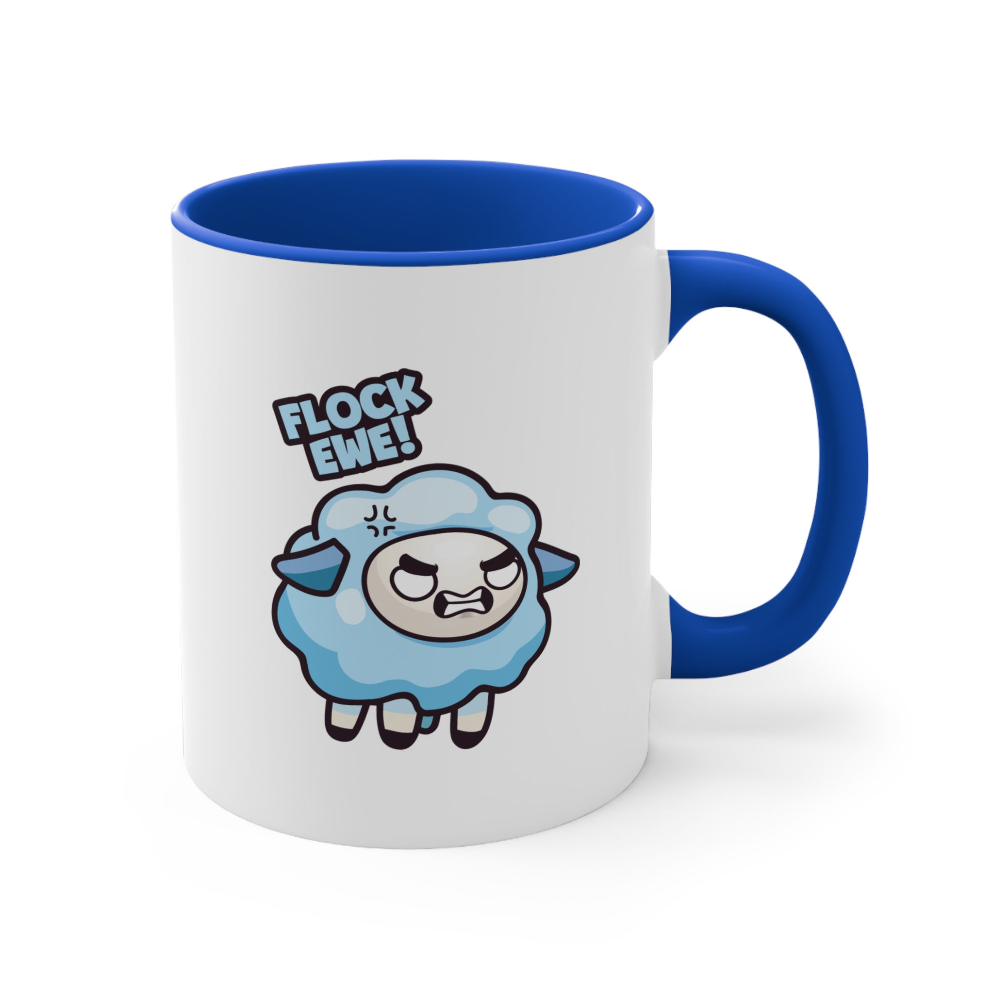 Ceramic Mug - Flock Ewe! (Blue)