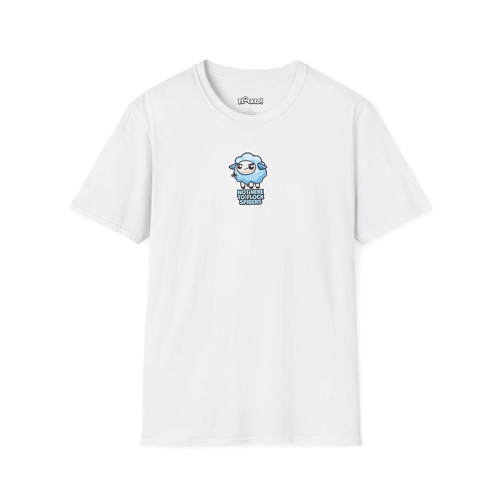 Unisex T-Shirt - Not Here To Flock Spiders (Blue)