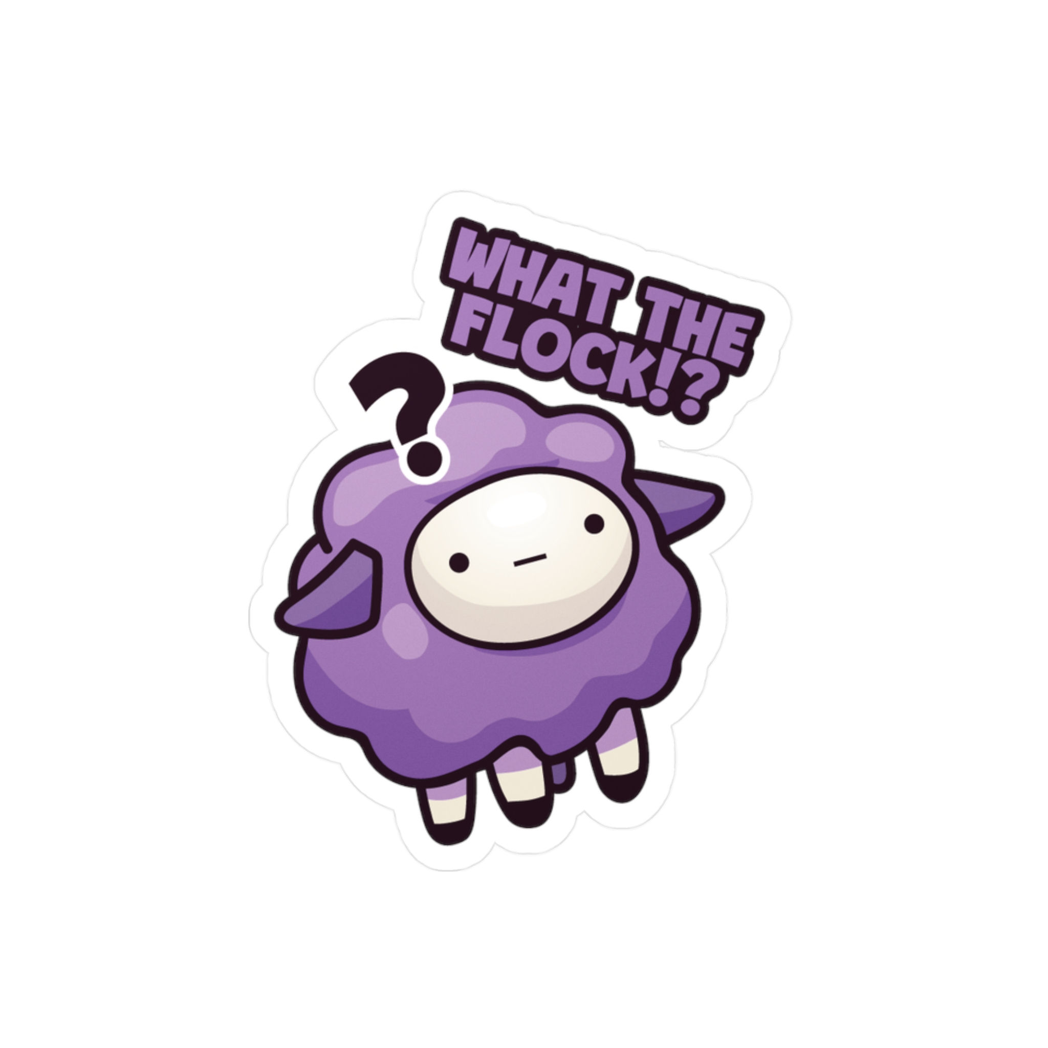 Vinyl Sticker - What the Flock!? (Purple)