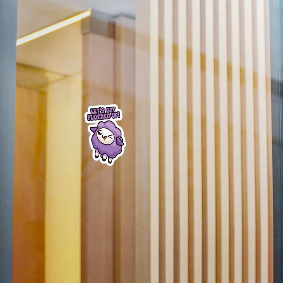 Thumbnail: Vinyl Sticker - Let's Get Flocked Up! (Purple)