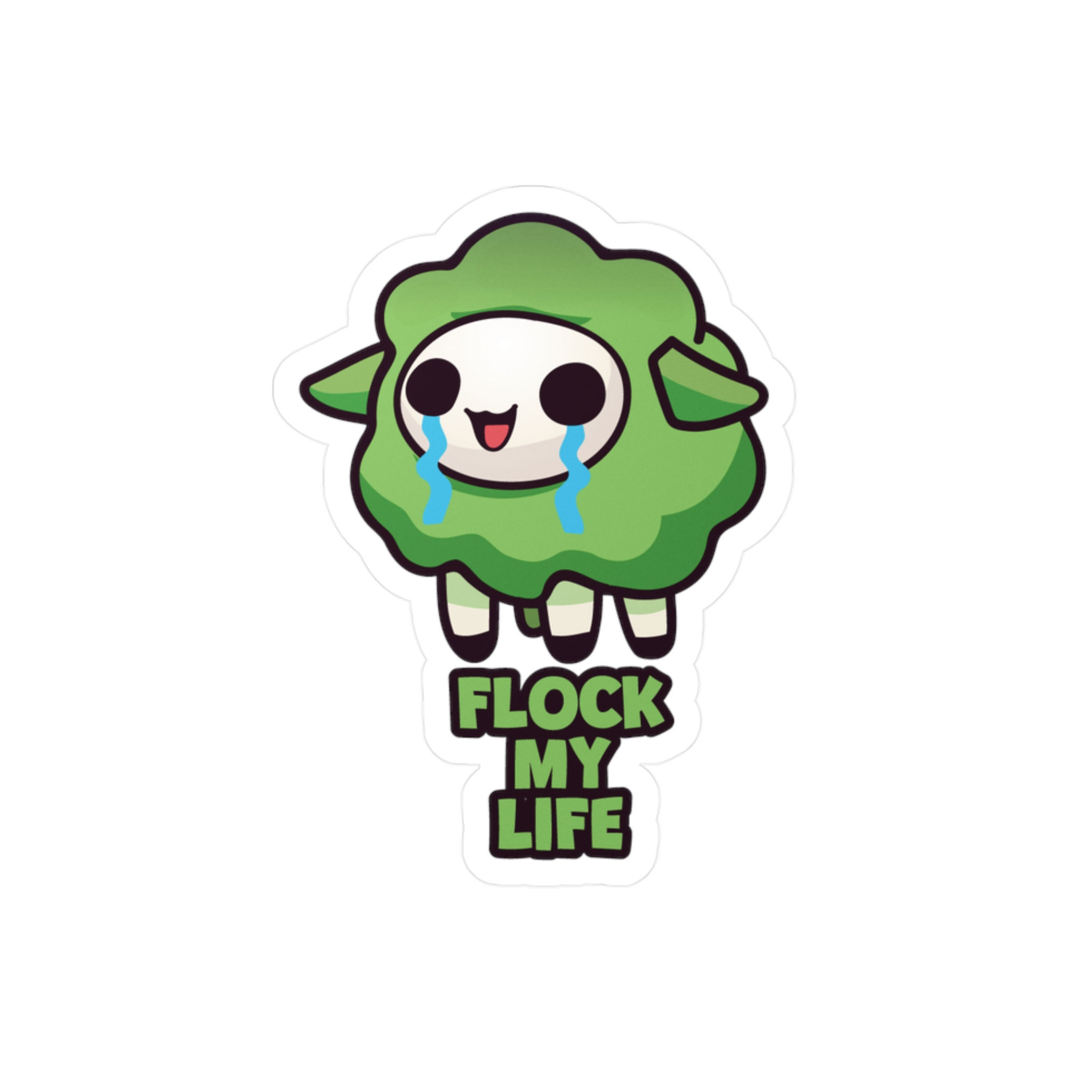 Vinyl Sticker - Flock My Life (Green)