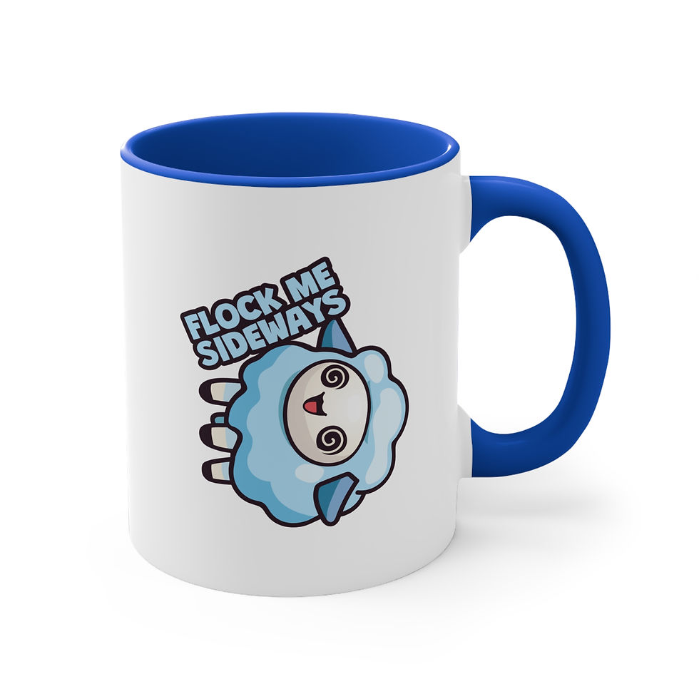 Ceramic Mug - Flock Me Sideways (Blue)