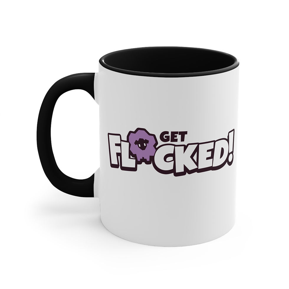 Thumbnail: Ceramic Mug - Not Here To Flock Spiders (Purple)