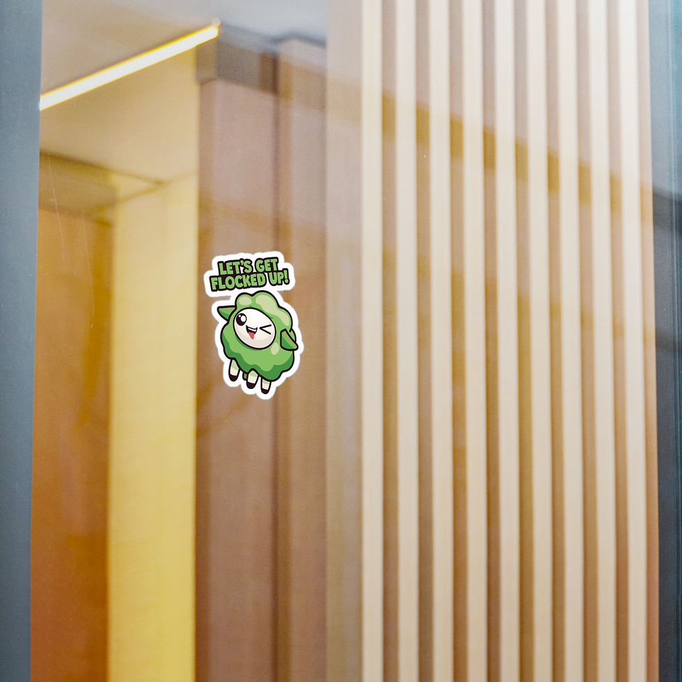 Thumbnail: Vinyl Sticker - Let's Get Flocked Up! (Green)
