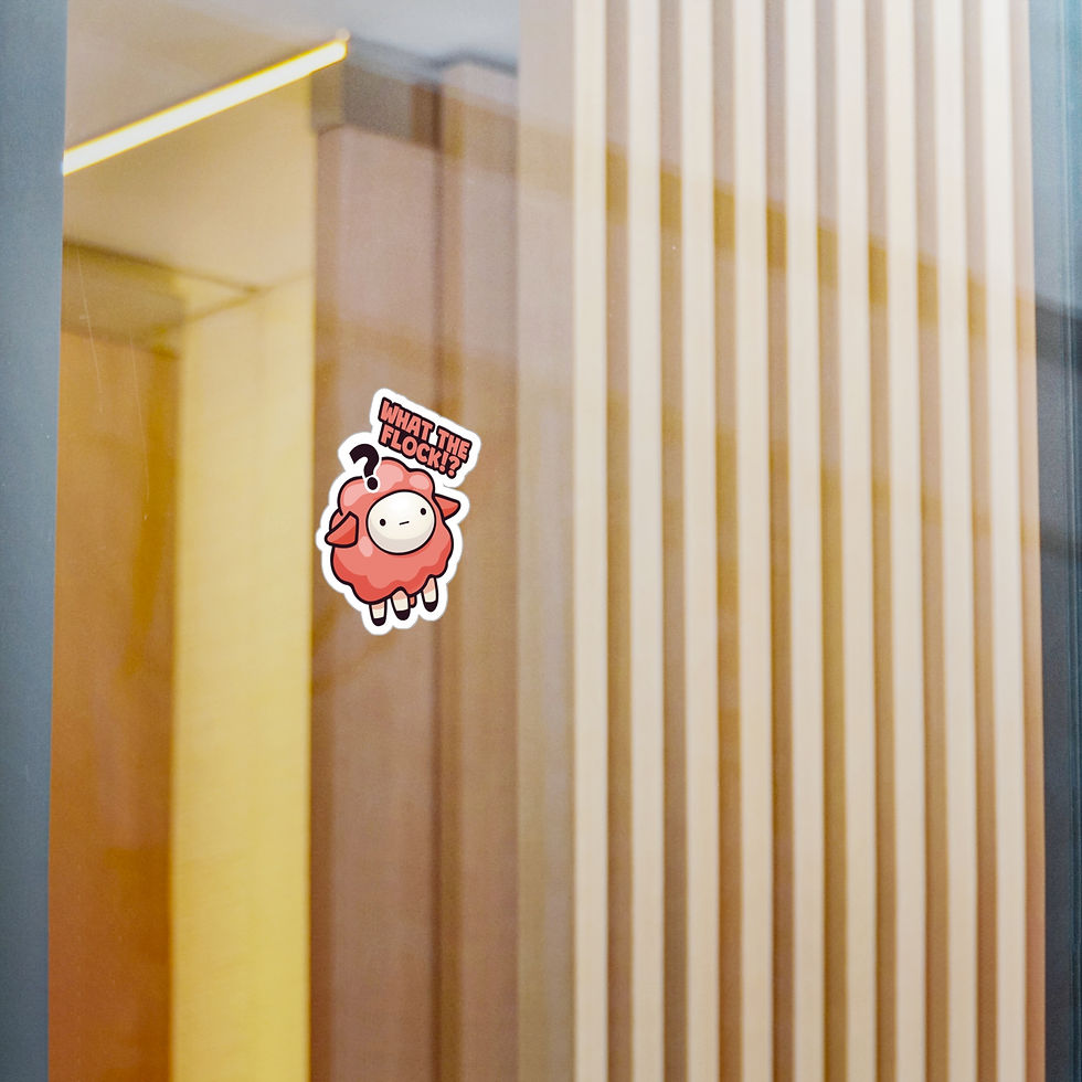 Thumbnail: Vinyl Sticker - What the Flock!? (Red)