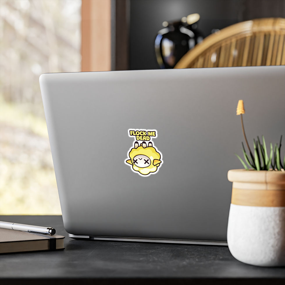Thumbnail: Vinyl Sticker - Flock Me Dead (Yellow)