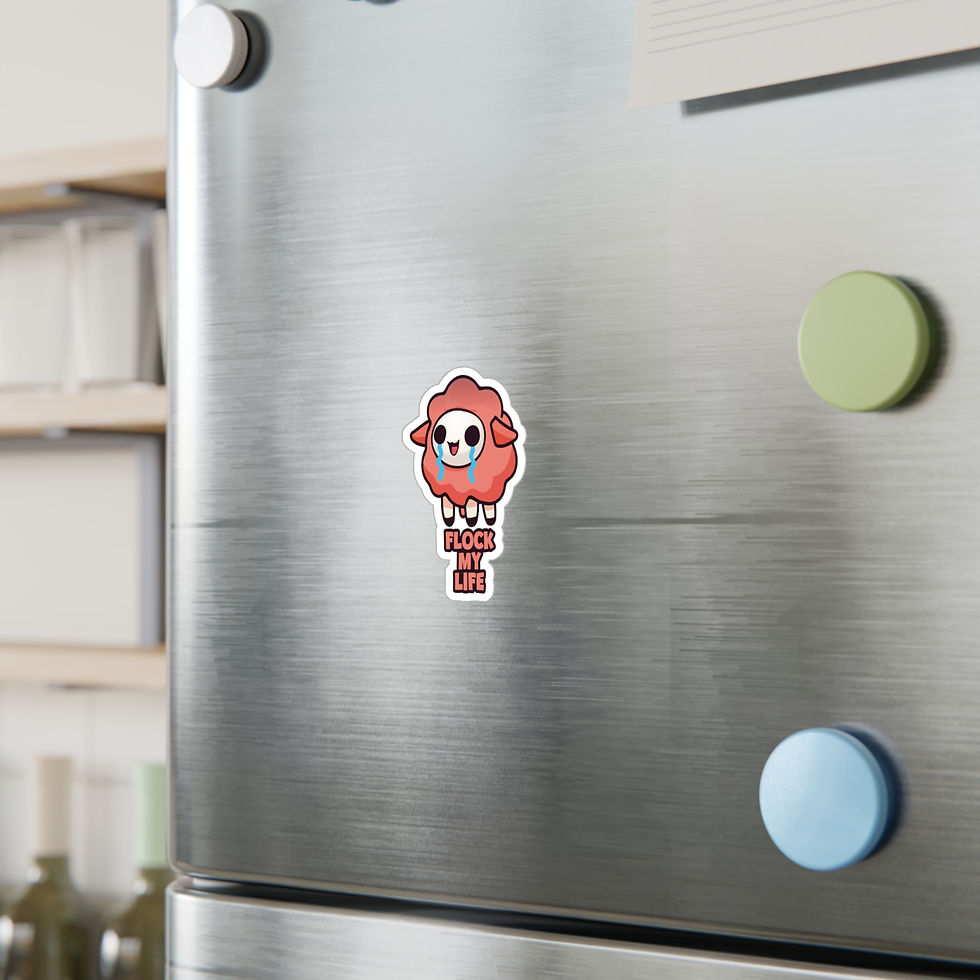 Thumbnail: Vinyl Sticker - Flock My Life (Red)