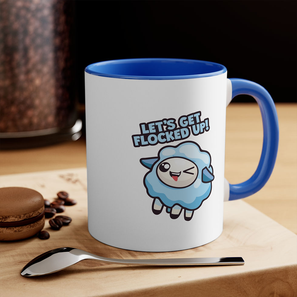 Thumbnail: Ceramic Mug - Let's Get Flocked Up! (Blue)
