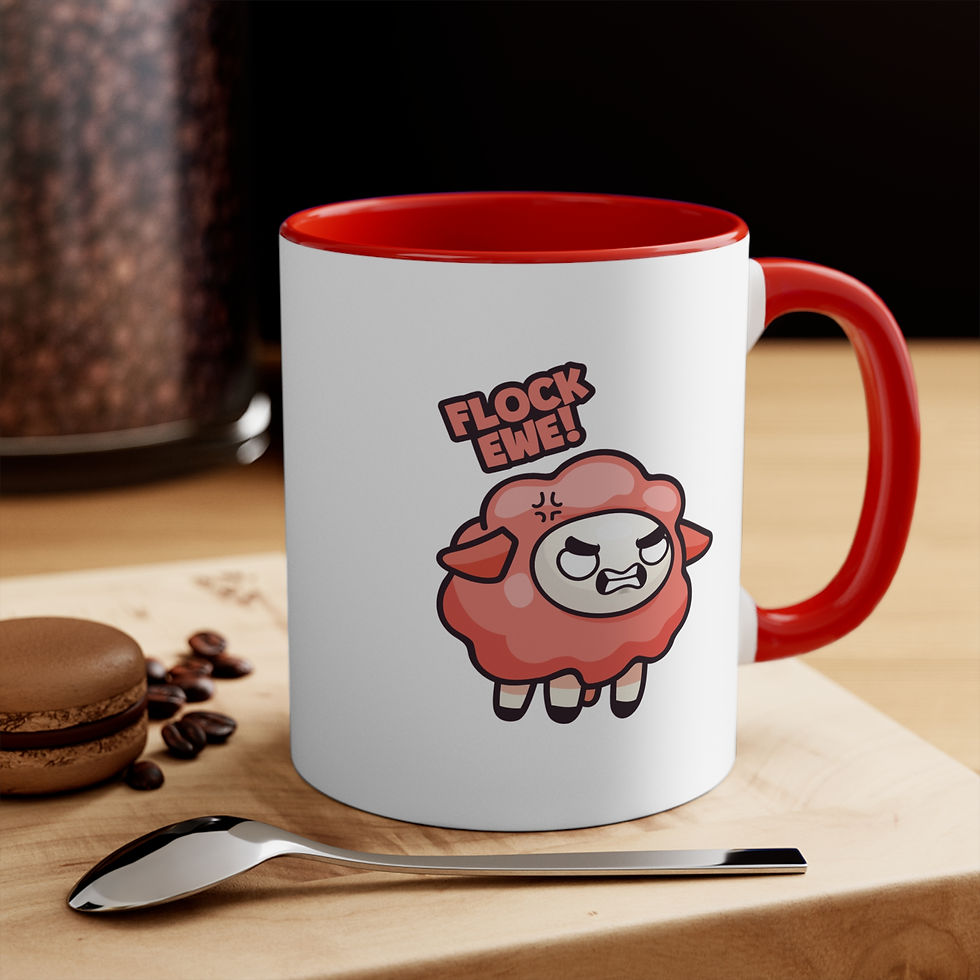 Thumbnail: Ceramic Mug - Flock Ewe! (Red)