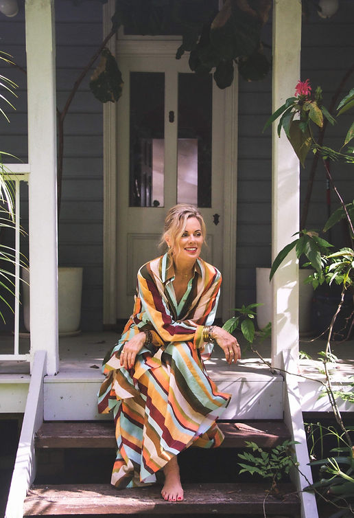 Angie Quinn on stairs