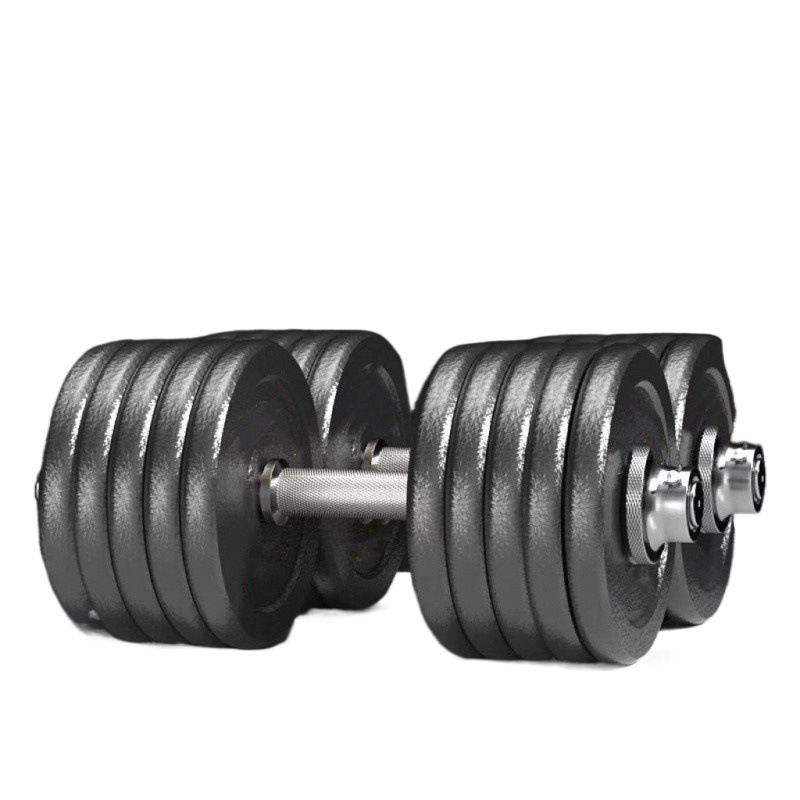 Thumbnail: Pure iron baking paint dumbbell men's and women's fitness equipment adjustable b