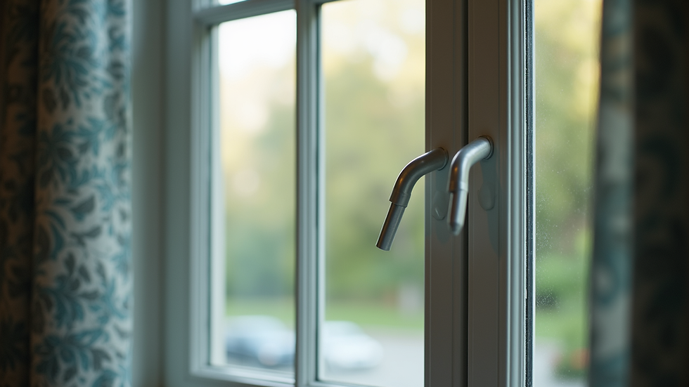 Close-up view of a well-sealed window to prevent pests