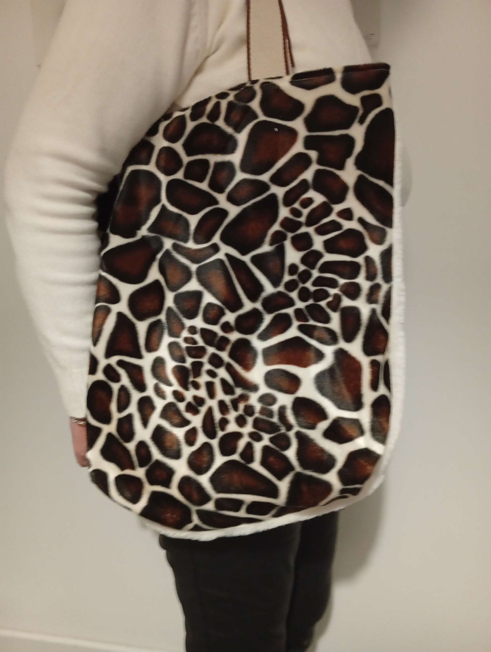 Sac cabas fourrure Girafe