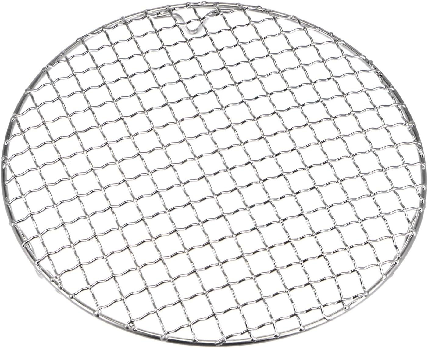 sourcing map 9.5in Round Stainless Steel Cooling Rack BBQ Grill Steamer