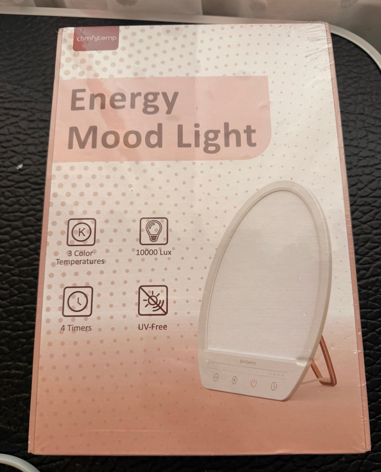 Comfytemp SAD Light Therapy Lamp 10000 Lux 3 Colours 4 Brightness Timer