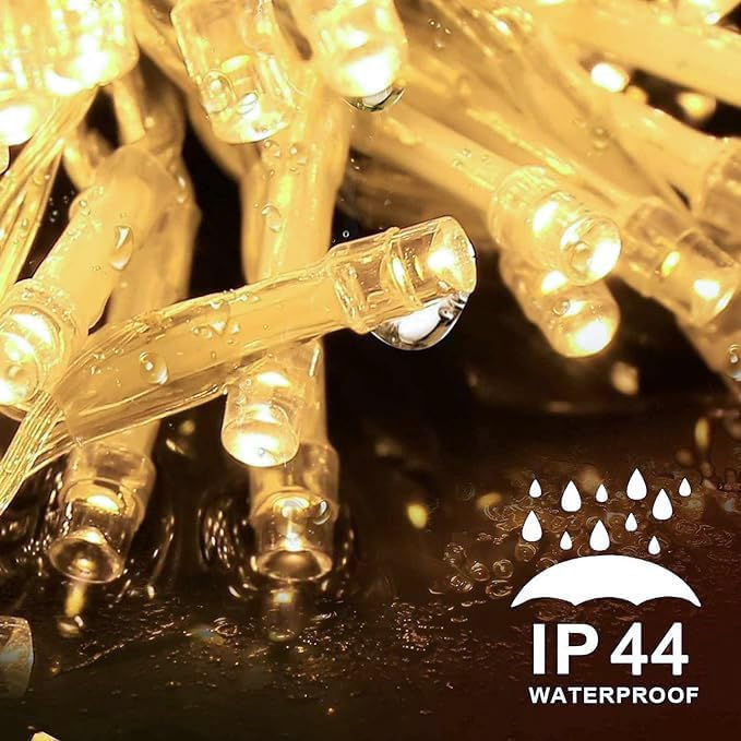 Thumbnail: 200 LED Outdoor Garden Fairy Lights 8 Modes Timer String Lights Plug In