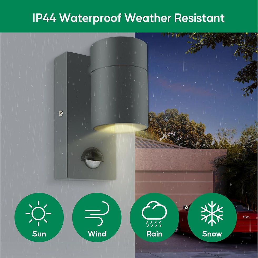 Thumbnail: Kerry Outdoor Wall Light PIR Motion Sensor IP44 GU10 Anthracite Dark Grey