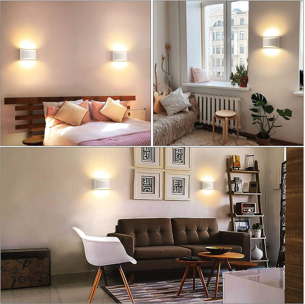 Thumbnail: Glighone 2x 10W LED Up Down Wall Lights Dimmable Warm White Indoor Sconce
