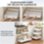 Thumbnail: Pull Out Cabinet Organiser Sliding Kitchen Drawer Shelf No Drill White