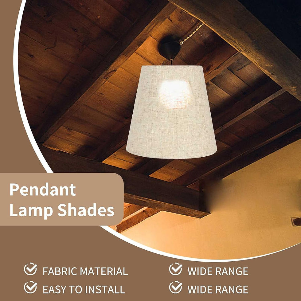 Thumbnail: Set of 6 Fabric Lampshades Clip On Light Shades Chandelier Ceiling