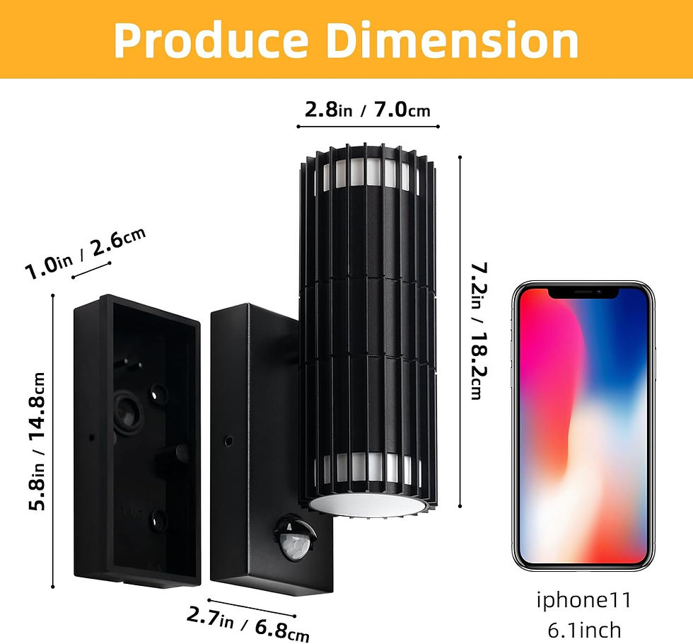 Thumbnail: Kerry PIR Outdoor Wall Light Motion Sensor Up Down IP44 Black Garden Porch Lamp