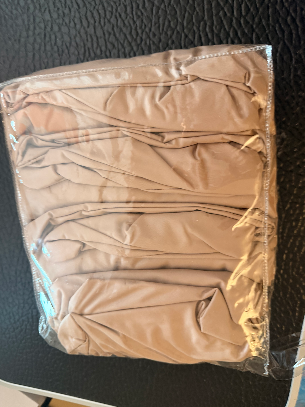 Thumbnail: Set of 4 Khaki Pink PU Leather Stretch Dining Chair Covers Waterproof Washable