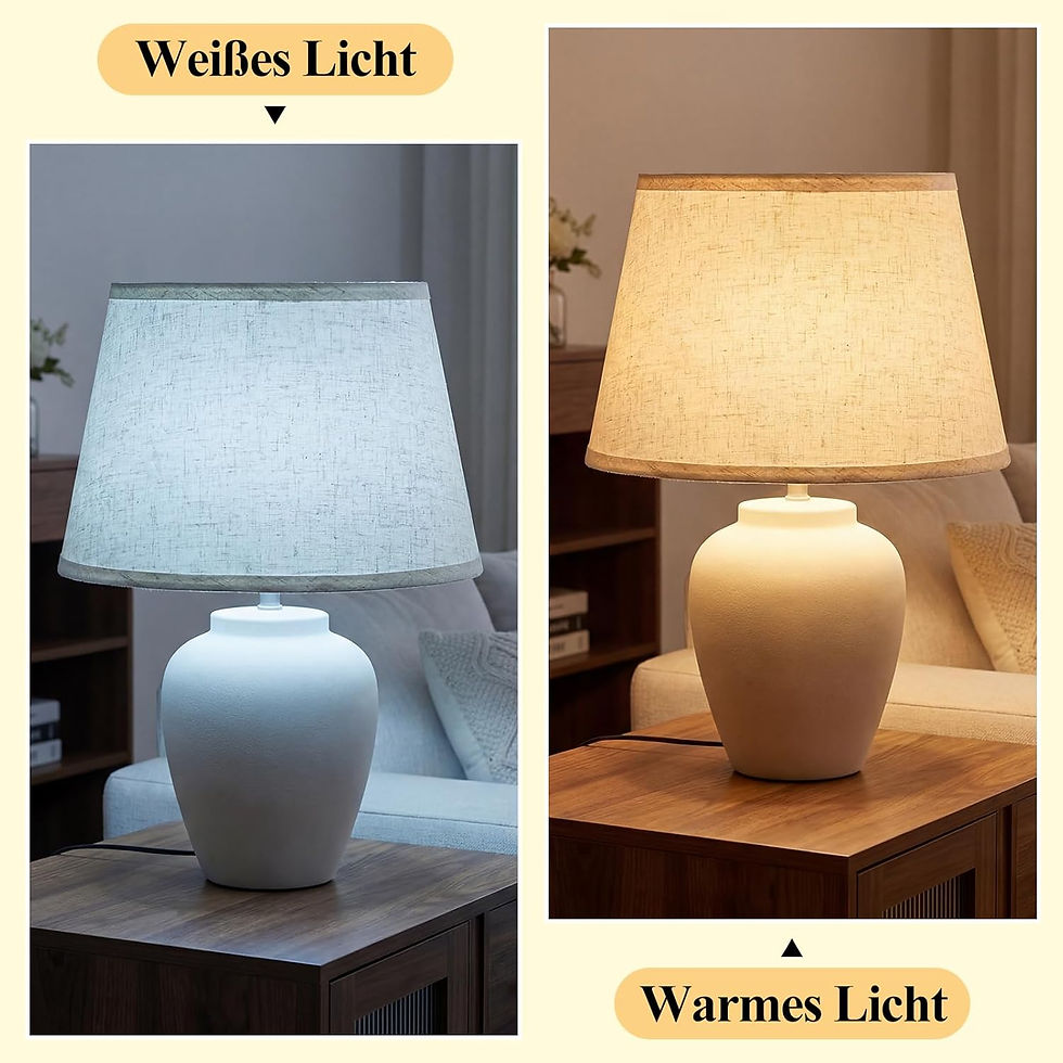 Thumbnail: Weewooday 2 Pack 12in Cream Linen Lampshades E27/E14 Table Floor Lamp Shades